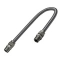 Flextron Gas Line Hose 5/8'' O.D. x 24'' Length with 3/4” MIP Fittings, Stainless Steel Flexible Connector FTGC-SS12-24N
